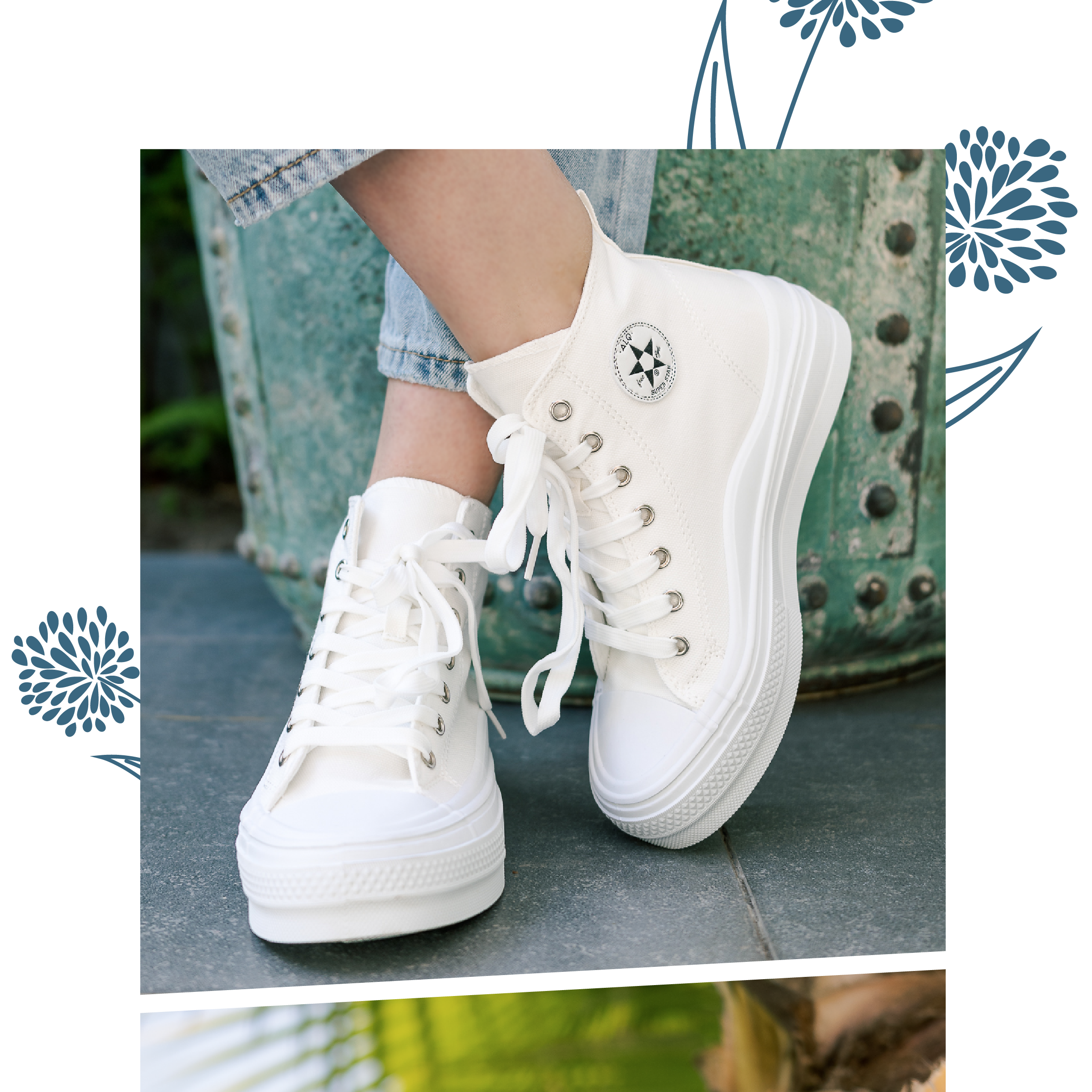 ZAPATILLAS MUJER ALQUIMIA CASUALES BLANCO ACAMPE - 5