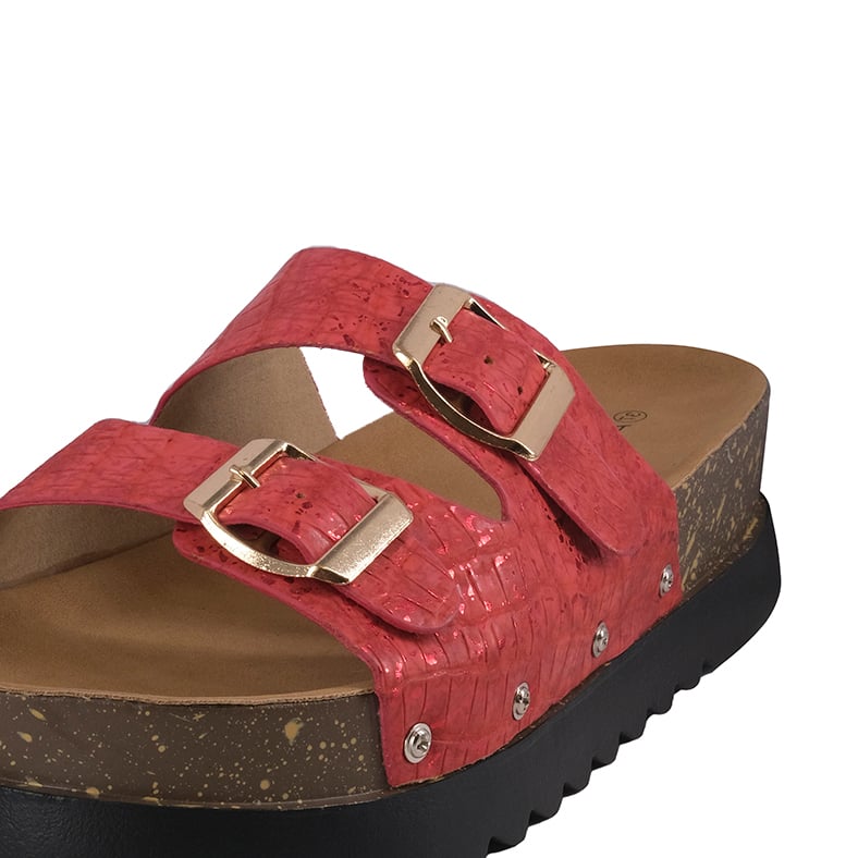 SANDALIAS MUJER ALQUIMIA ROJO ALDER - 4