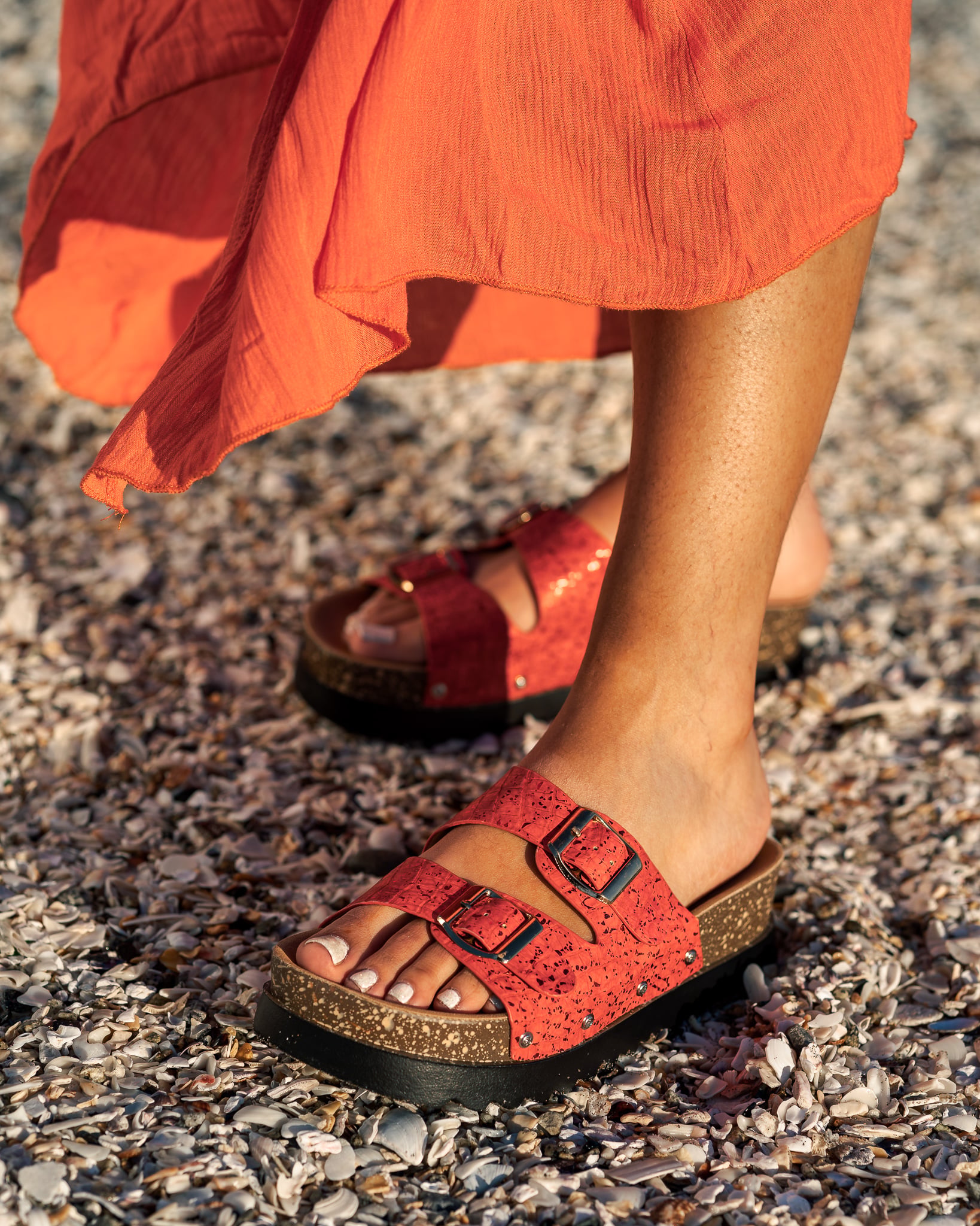 SANDALIAS MUJER ALQUIMIA ROJO ALDER - 5