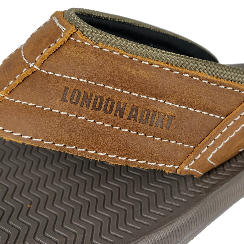 HAWAIANAS HOMBRE LONDON ADIXT CUERO LEONIS KHAKI - 4