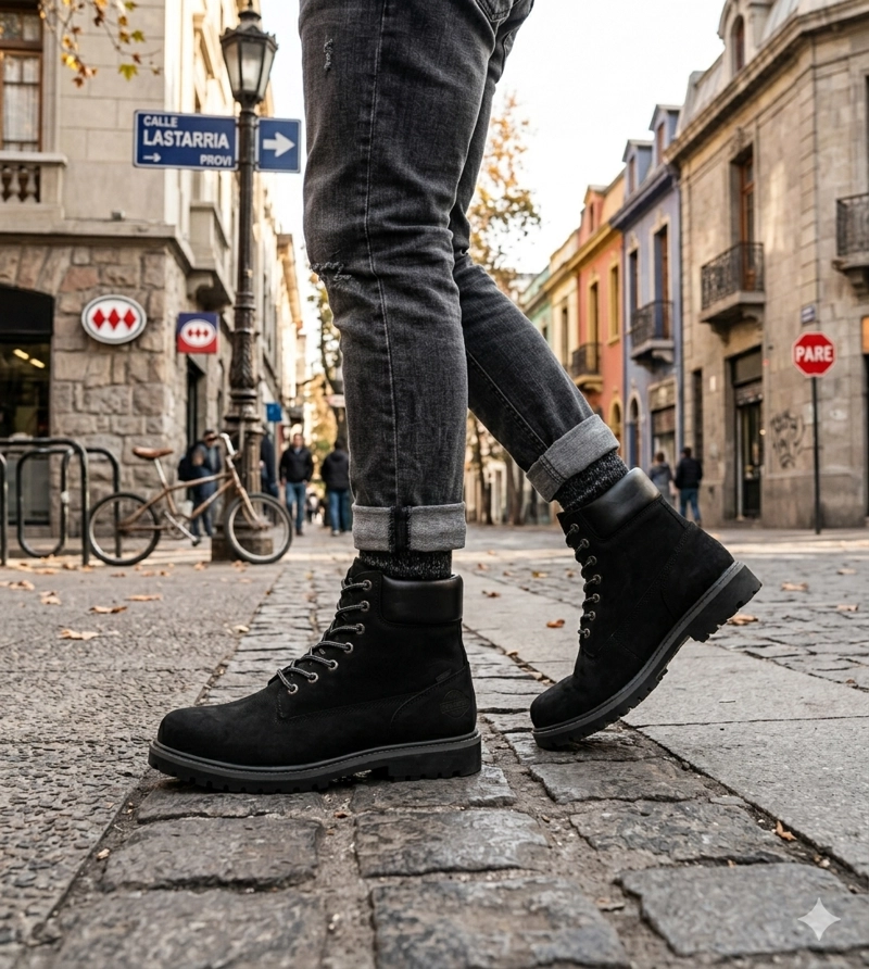 BOTÍN CUERO NEGRO DE AUGUSTO LONDON ADIXT CASUAL - 5