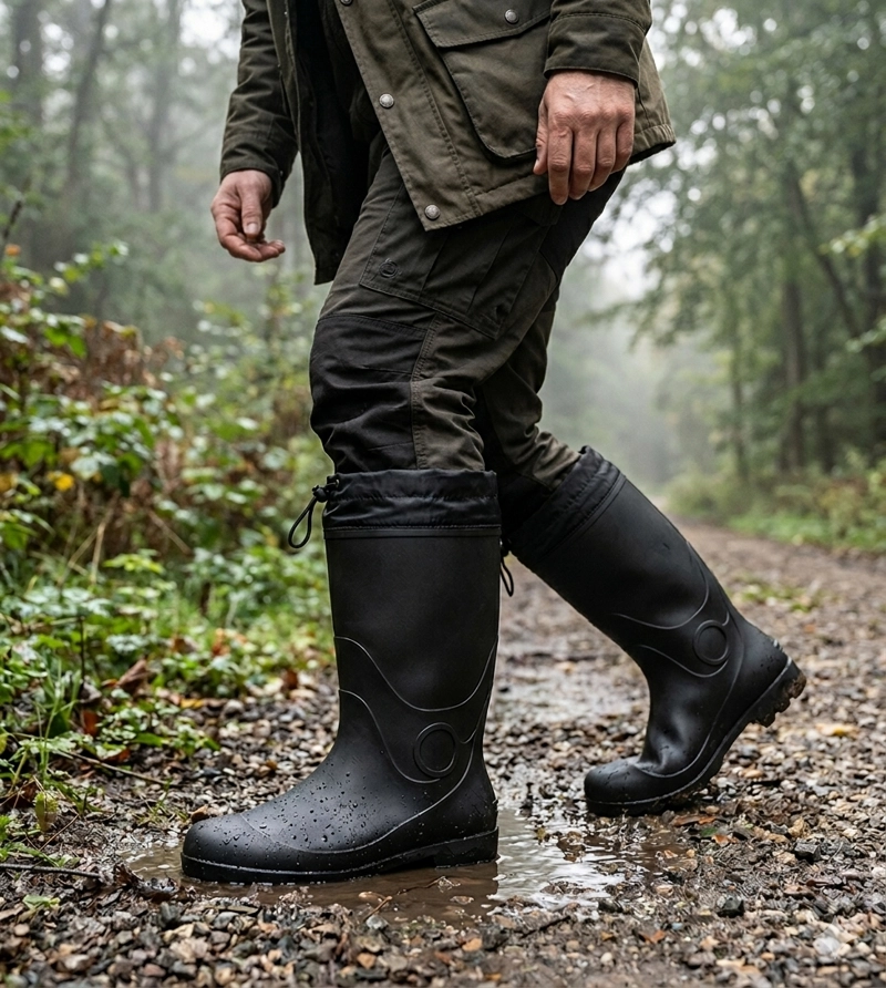 BOTA DE AGUA CON POLAR BALTRA NEGRO UNS - 5