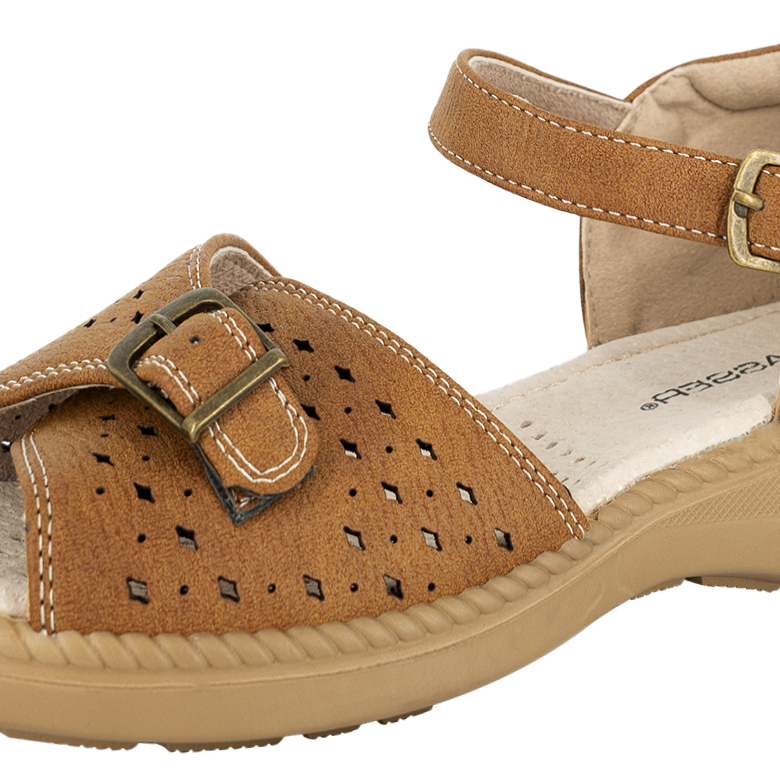 SANDALIAS MUJER PASSER CARAMELO ALMA - 4