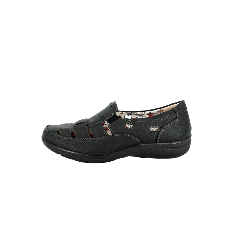 MOCASINES MUJER PASSER NEGRO ABADIA - 2