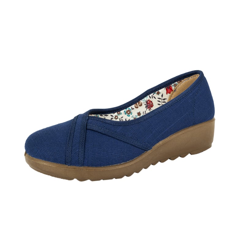 MOCASINES MUJER PASSER TEXTIL AZUL BATURA - 1
