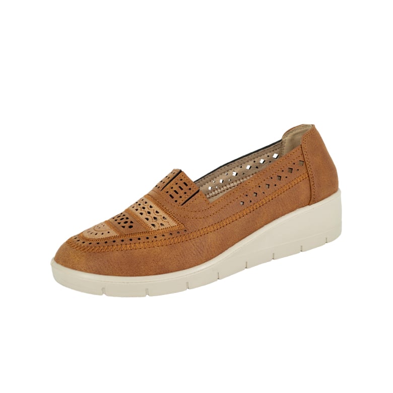 MOCASINES MUJER PASSER CARAMELO BARVA - 1
