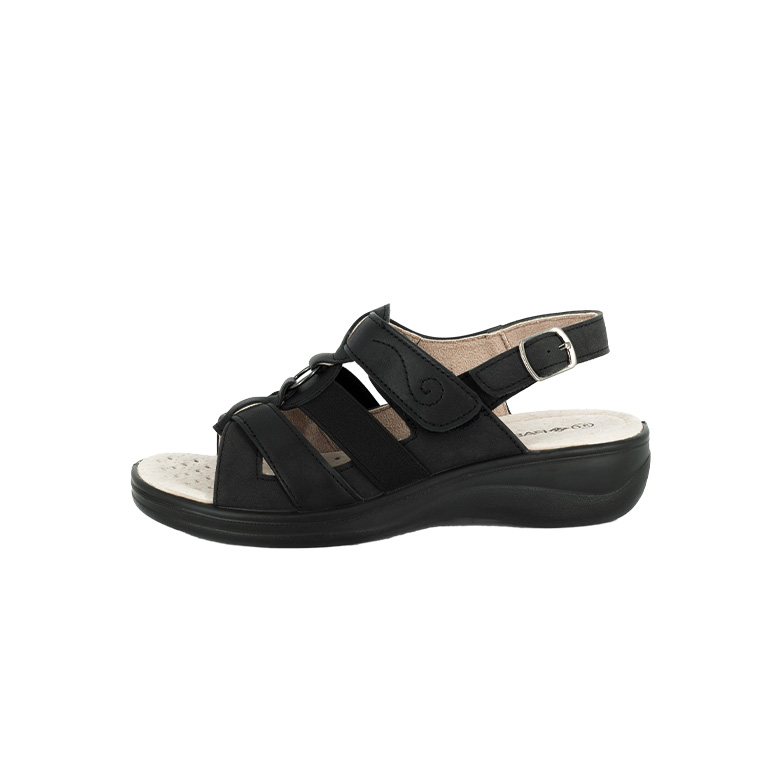 SANDALIAS MUJER PASSER NEGRO MONTES - 2