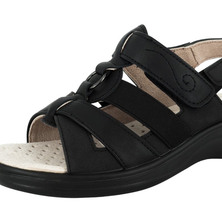 SANDALIAS MUJER PASSER NEGRO MONTES - 4