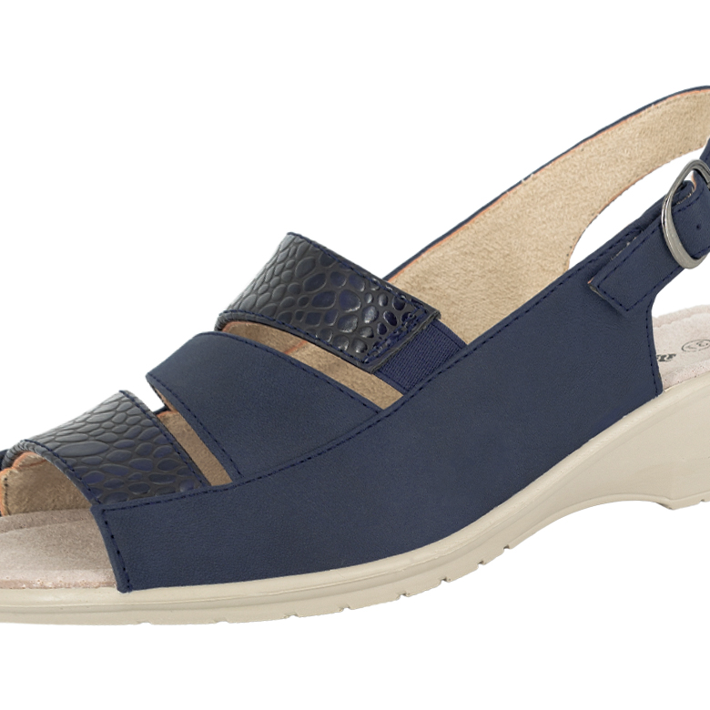 SANDALIAS MUJER PASSER AZUL ALBERDI - 4