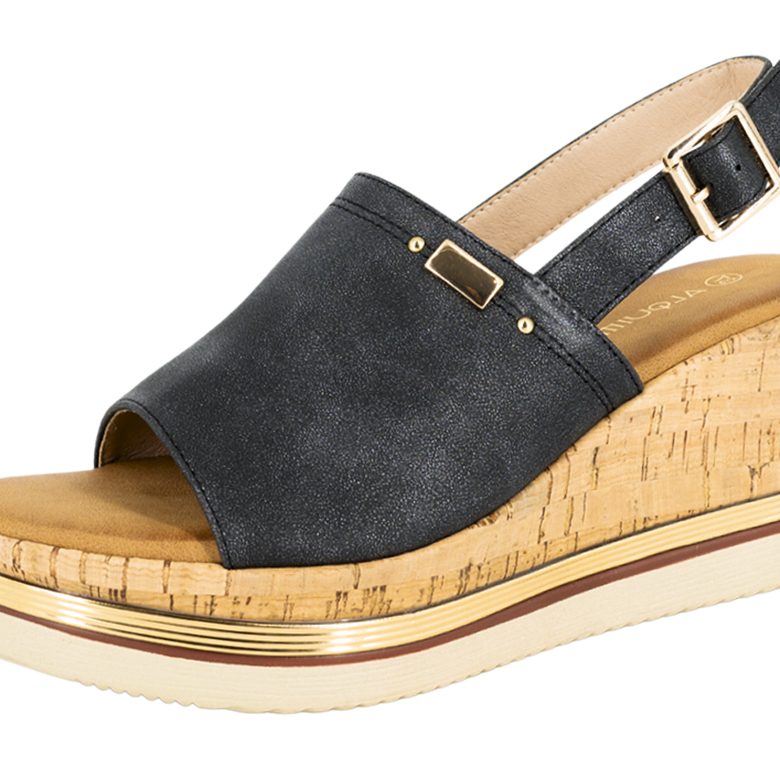 SANDALIAS MUJER ALQUIMIA NEGRO LOURDE - 4