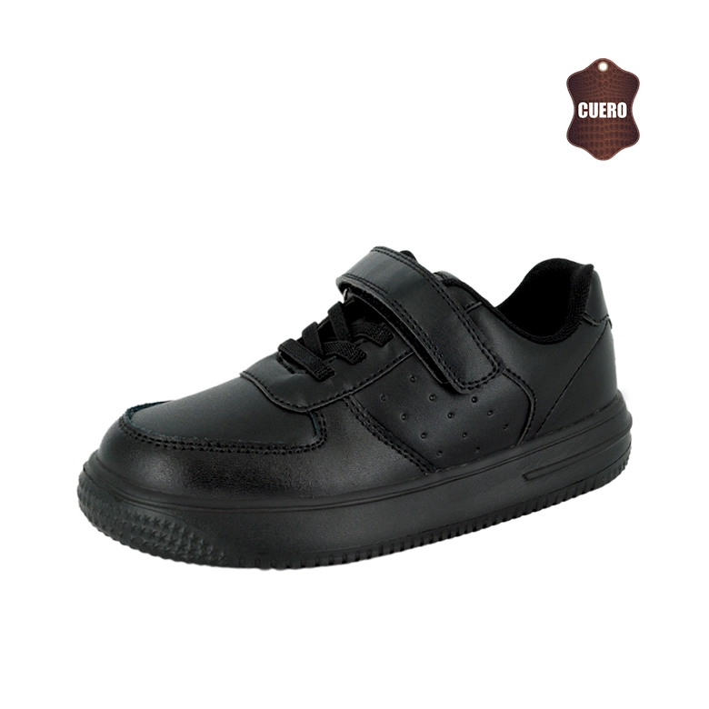 ZAPATILLA ESCOLAR LEZAT NEGRO UNS - 1