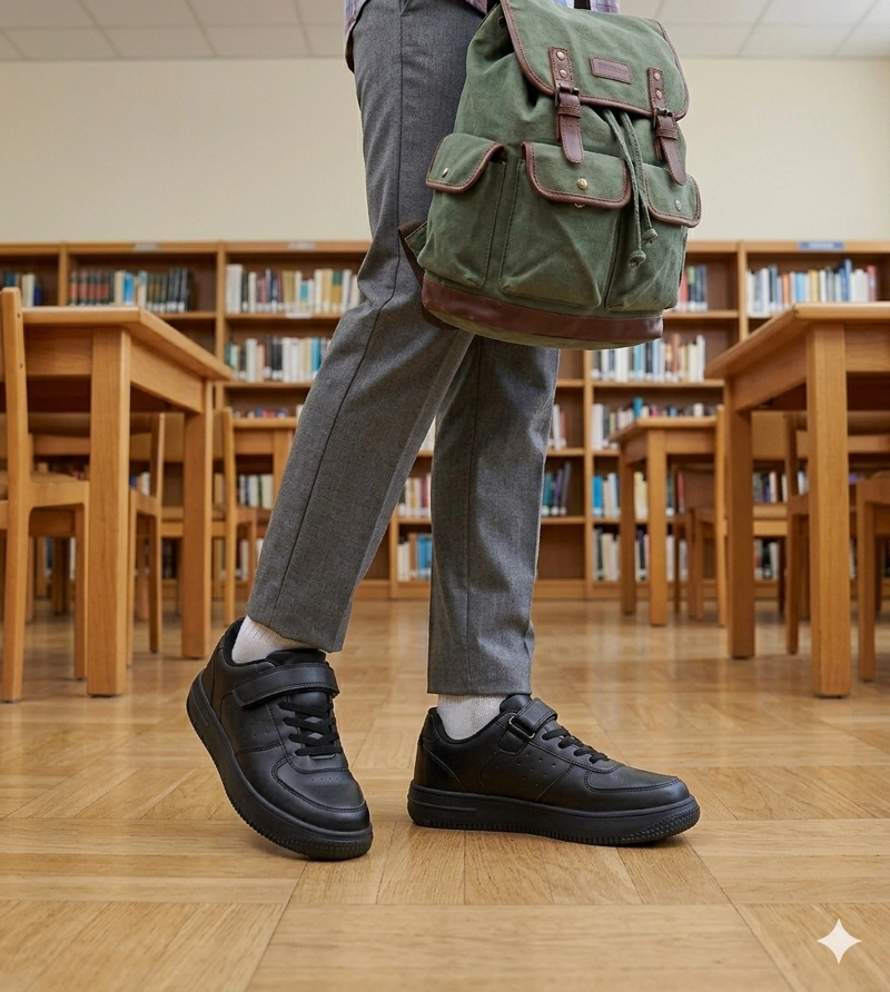 ZAPATILLA ESCOLAR LEZAT NEGRO UNS - 6