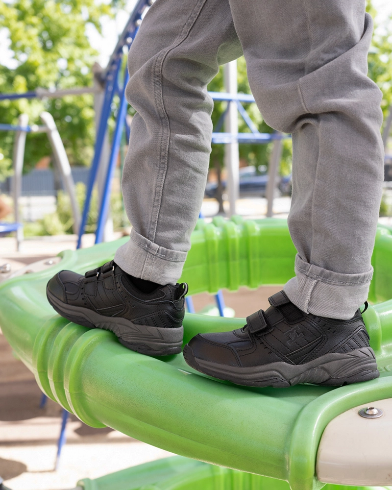 ZAPATILLAS NIÑO UNISPORT RUNNING NEGRO CUERO CALAR - 5
