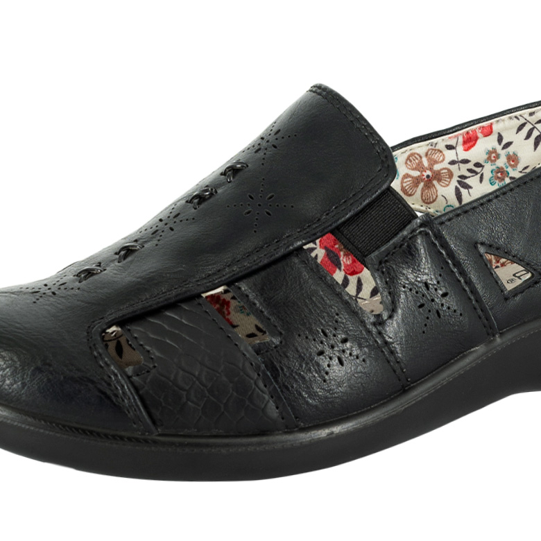 MOCASINES MUJER PASSER NEGRO BADET - 4