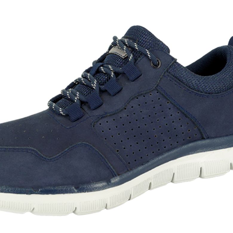 ZAPATO DE CUERO CASUAL MUNIA AZUL LONDON ADIXT - 4