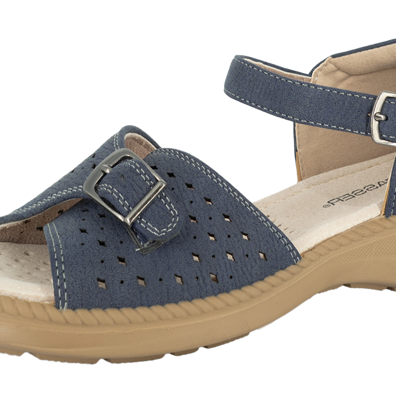 SANDALIAS MUJER PASSER AZUL ALMA - 4