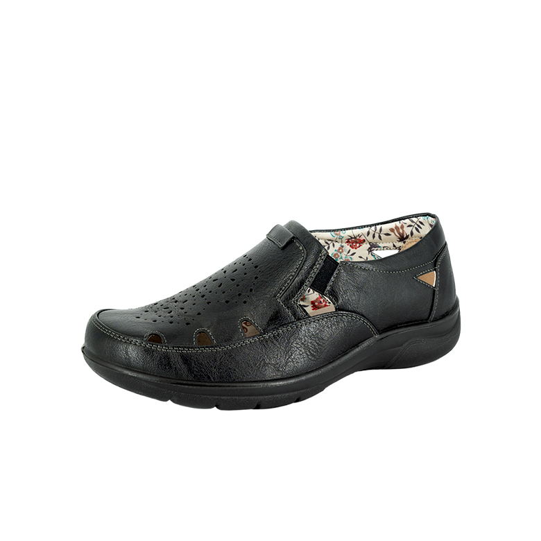 MOCASINES MUJER PASSER NEGRO ABUNE - 1