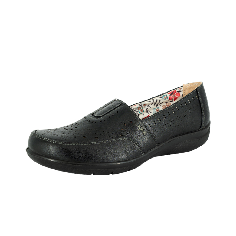 MOCASINES MUJER PASSER NEGRO BALBI - 1