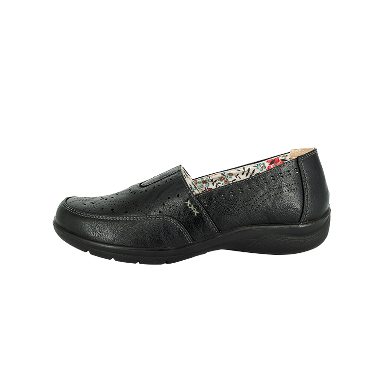 MOCASINES MUJER PASSER NEGRO BALBI - 2