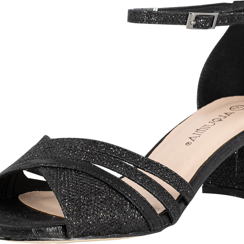 SANDALIA DE VESTIR KHAN NEGRO ALQUIMIA - 4