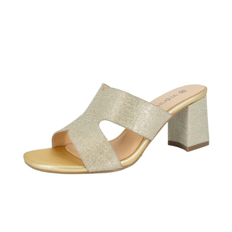 SANDALIAS MUJER ALQUIMIA DORADO DE VESTIR FAURE - 1