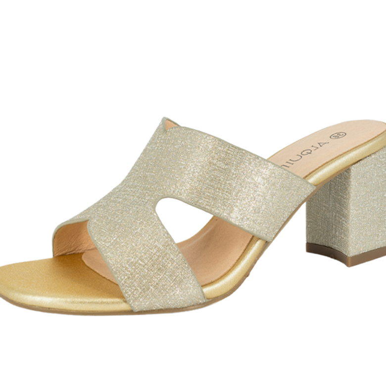 SANDALIAS MUJER ALQUIMIA DORADO DE VESTIR FAURE - 4