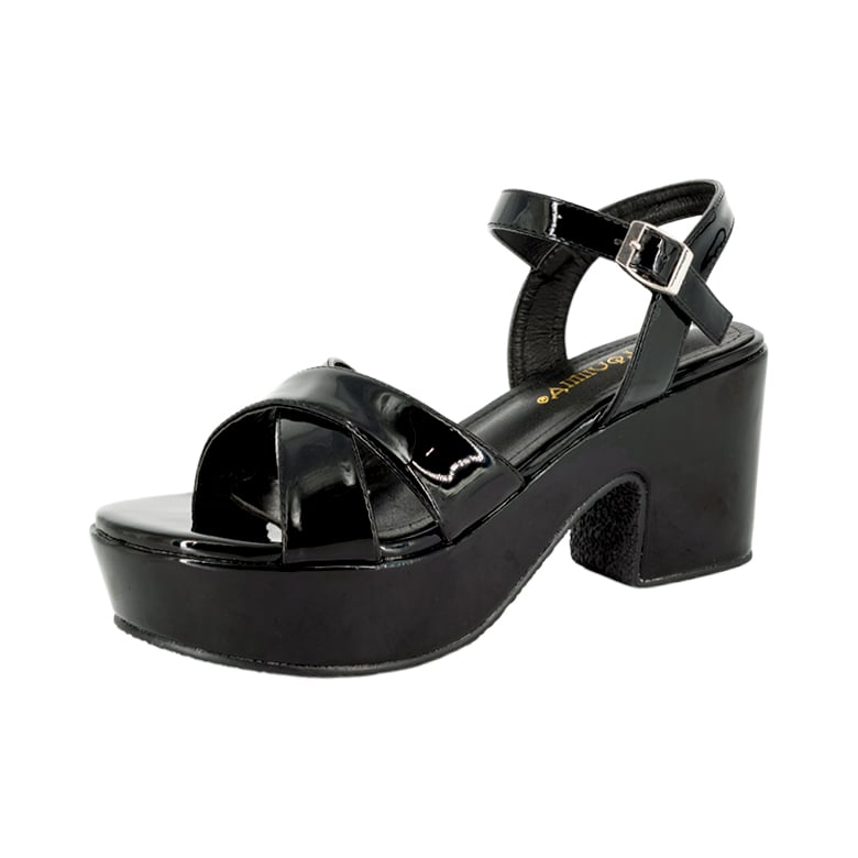 SANDALIAS MUJER ALQUIMIA NEGRO DE VESTIR SAVOIA CHAROL