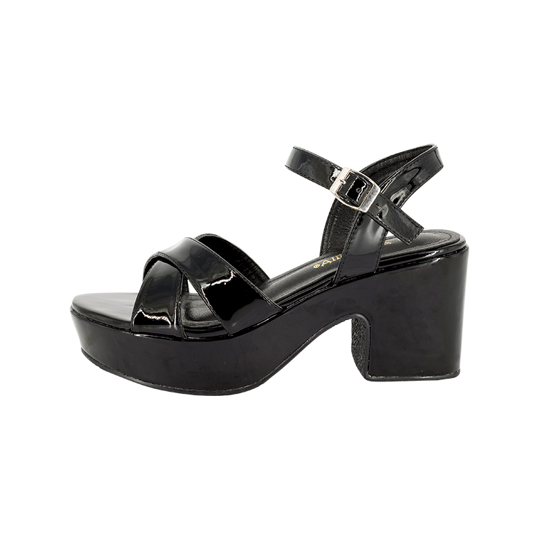 SANDALIAS MUJER ALQUIMIA NEGRO DE VESTIR SAVOIA CHAROL - 2