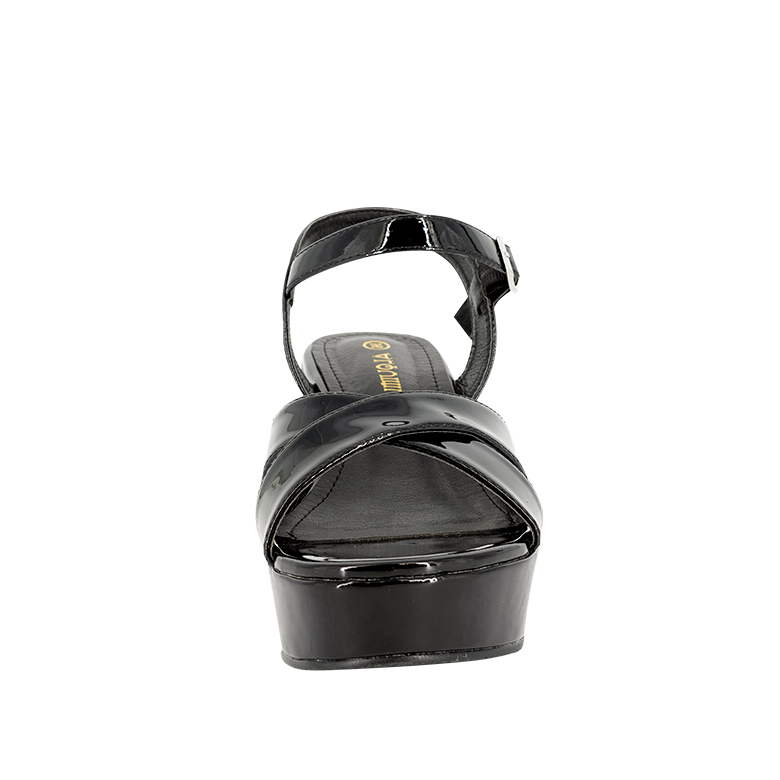 SANDALIAS MUJER ALQUIMIA NEGRO DE VESTIR SAVOIA CHAROL - 3
