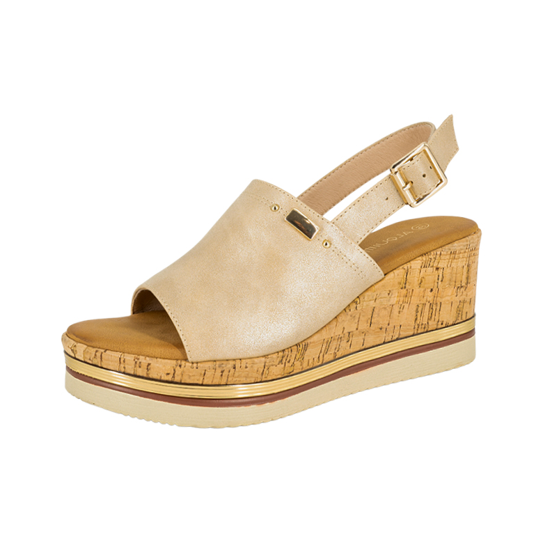 SANDALIAS MUJER ALQUIMIA DORADO LOURDE - 1