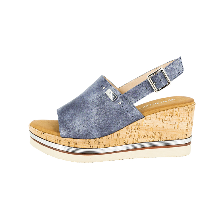 SANDALIAS MUJER ALQUIMIA AZUL LOURDE - 2