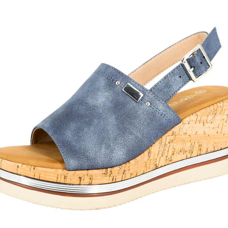 SANDALIAS MUJER ALQUIMIA AZUL LOURDE - 4