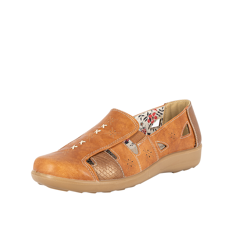 MOCASINES MUJER PASSER CARAMELO BADET - 1
