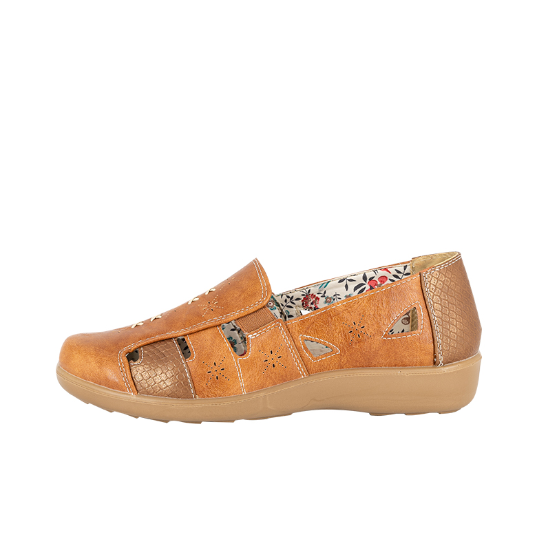 MOCASINES MUJER PASSER CARAMELO BADET - 2