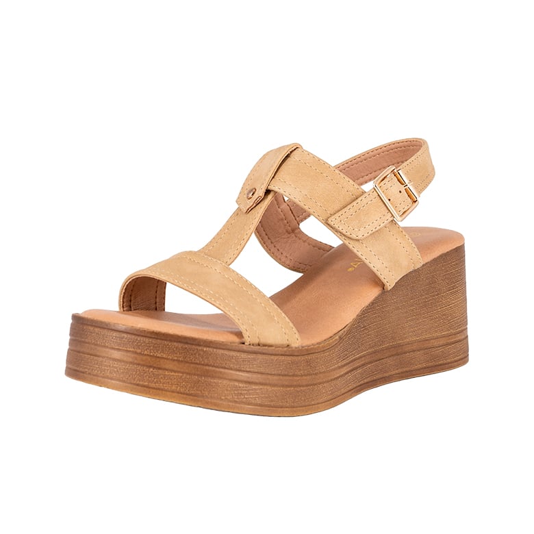 SANDALIAS MUJER ALQUIMIA BEIGE LOA - 1