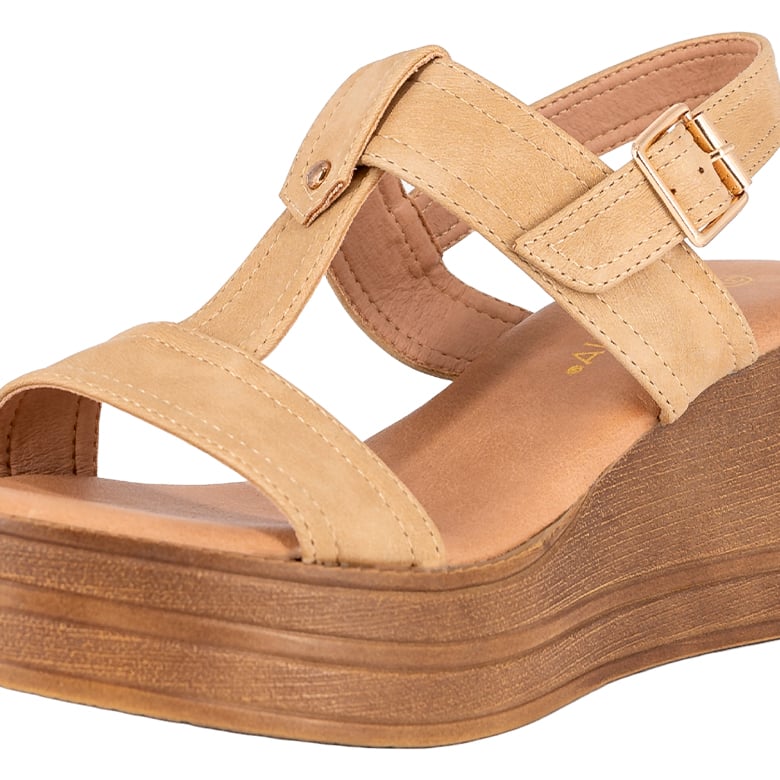 SANDALIAS MUJER ALQUIMIA BEIGE LOA - 4