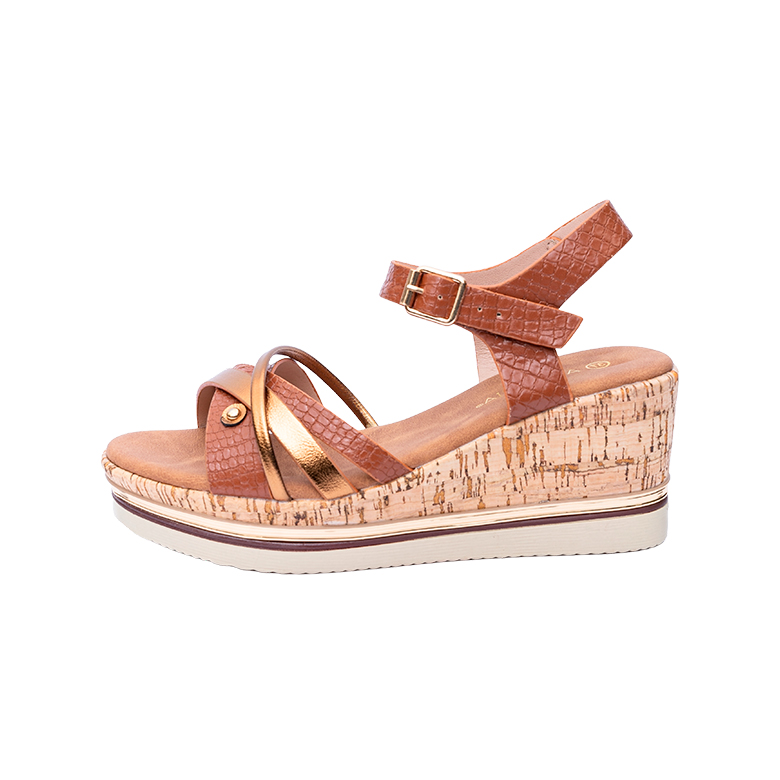 SANDALIAS MUJER ALQUIMIA KEA CARAMELO - 2