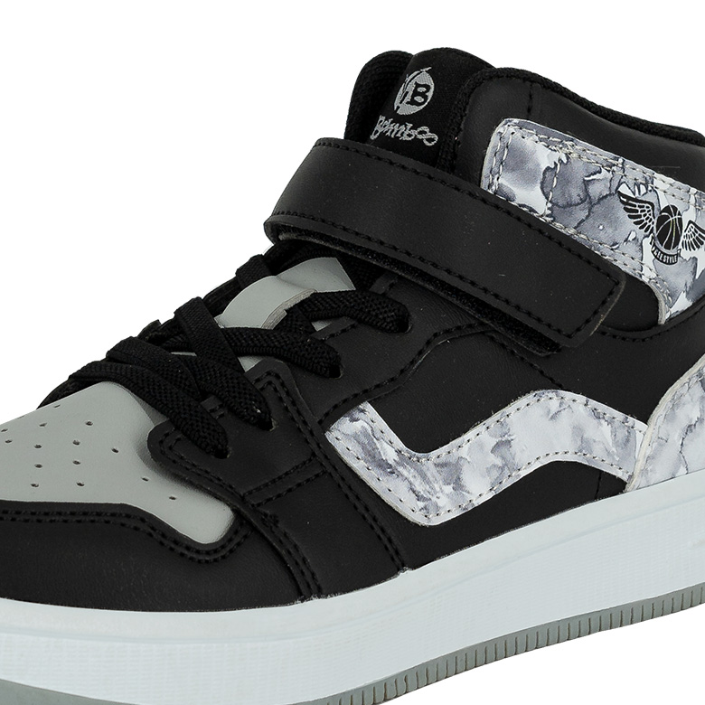 BOTÍN NEGRO ESTAMPA BAMBOO CASUAL - 4