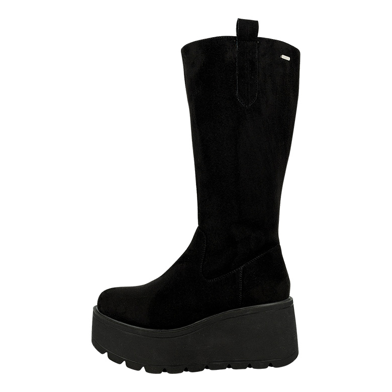 BOTAS MUJER ALQUIMIA NEGRO LARGA CON PLATAFORMA LEK - 2
