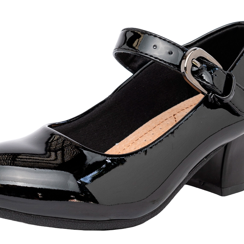 ZAPATO INFANTIL CUECA SARA NEGRO CHAROL ALQUIMIA - 4