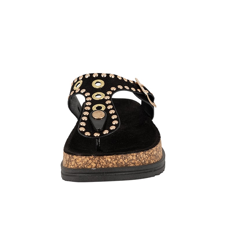 SANDALIA MUJER ALQUIMIA MICROFIBRA NEGRO MAEZ - 3