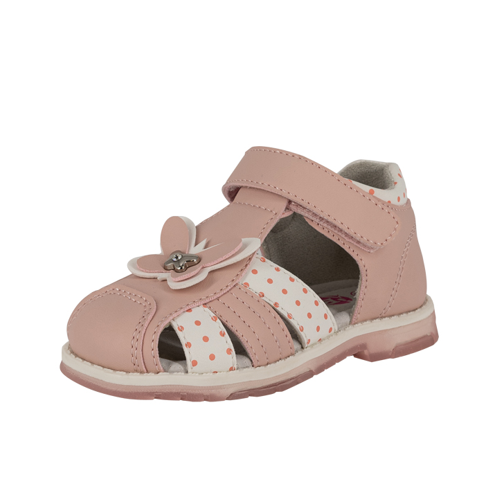 SANDALIA NIÑA BAMBOO ROSADO CORAL - 1