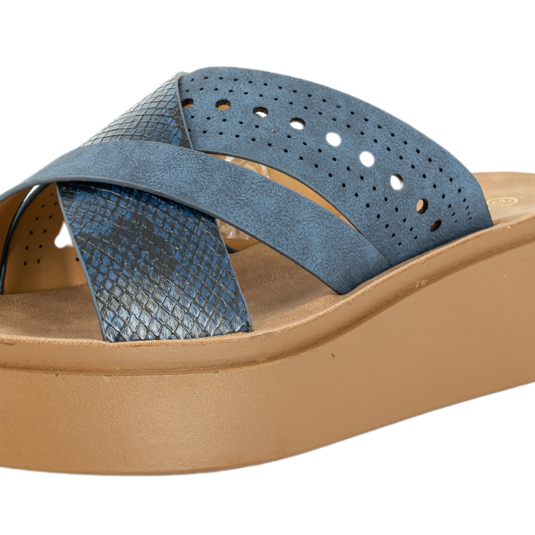 SANDALIA PLATAFORMA MUJER ALQUIMIA AZUL FARGA - 4