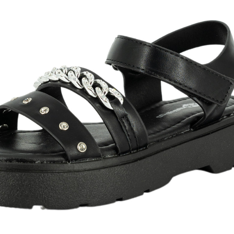 SANDALIA NIÑA BAMBOO NEGRO SANDY - 4