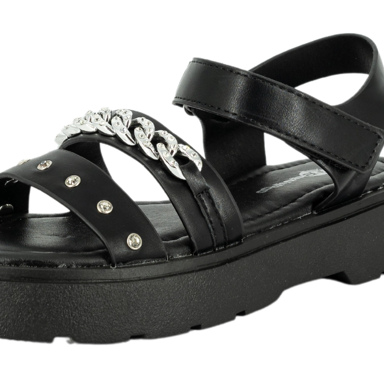 SANDALIA NIÑA BAMBOO NEGRO SANDY - 4