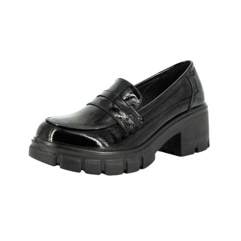 MOCASINES MUJER ALQUIMIA NEGRO MURCIA CHAROL - 1