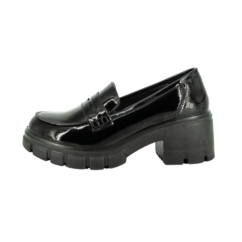 MOCASINES MUJER ALQUIMIA NEGRO MURCIA CHAROL - 2