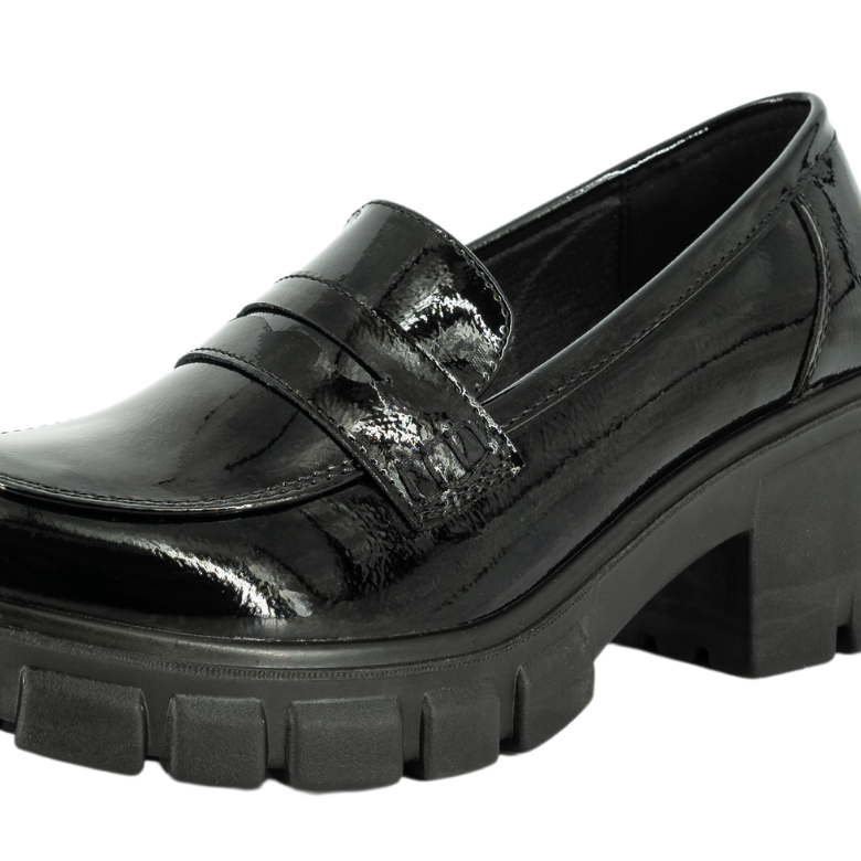 MOCASINES MUJER ALQUIMIA NEGRO MURCIA CHAROL - 4