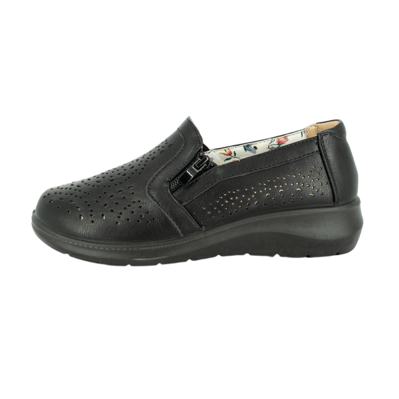 MOCASINES MUJER PASSER TEXTIL NEGRO NUVIA - 2