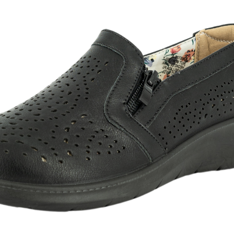 MOCASINES MUJER PASSER TEXTIL NEGRO NUVIA - 4